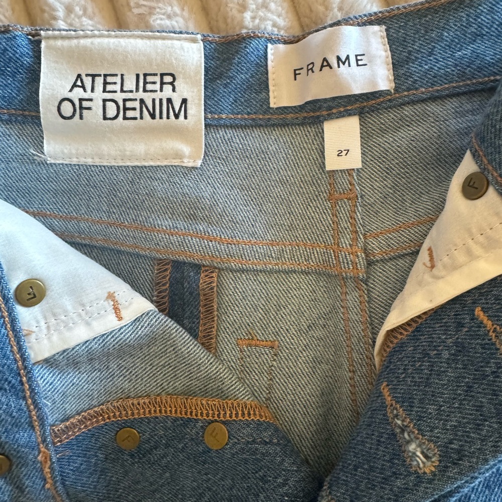 Frame Denim Blue Flare Wide Leg Jeans